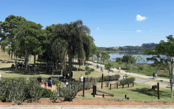 Imagem panorâmica do Parque da Cidade