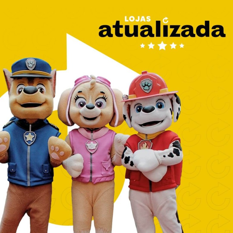 Arte de divulgação com Patrulha Canina