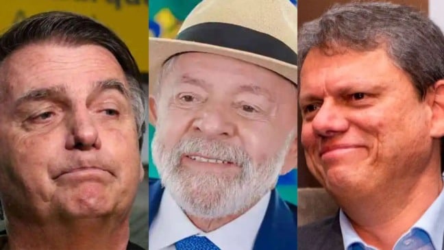 Jair Bolsonaro, Lula e Tarcísio de Freitas