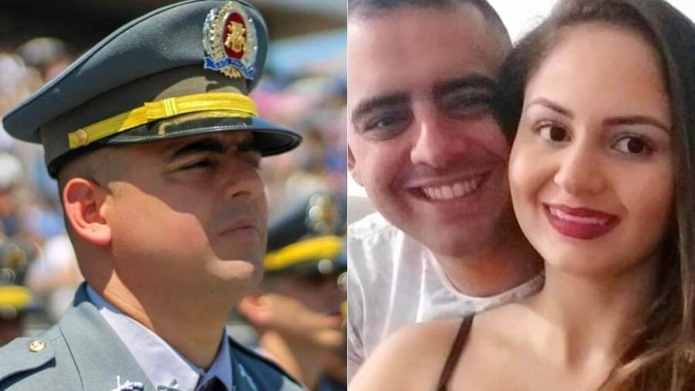 Sargento morto e esposa PM. (Foto: Reprodução)