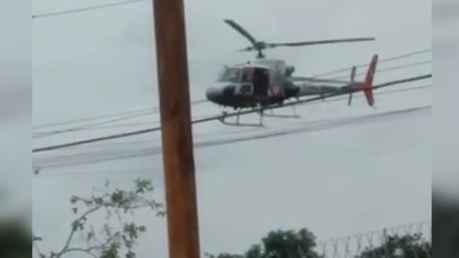Helicóptero Águia deu apoio à perseguição policial
