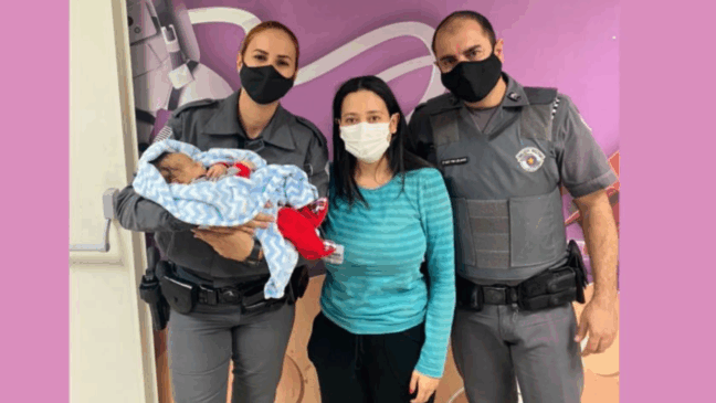 Bebê é salvo por policiais em Jundiaí