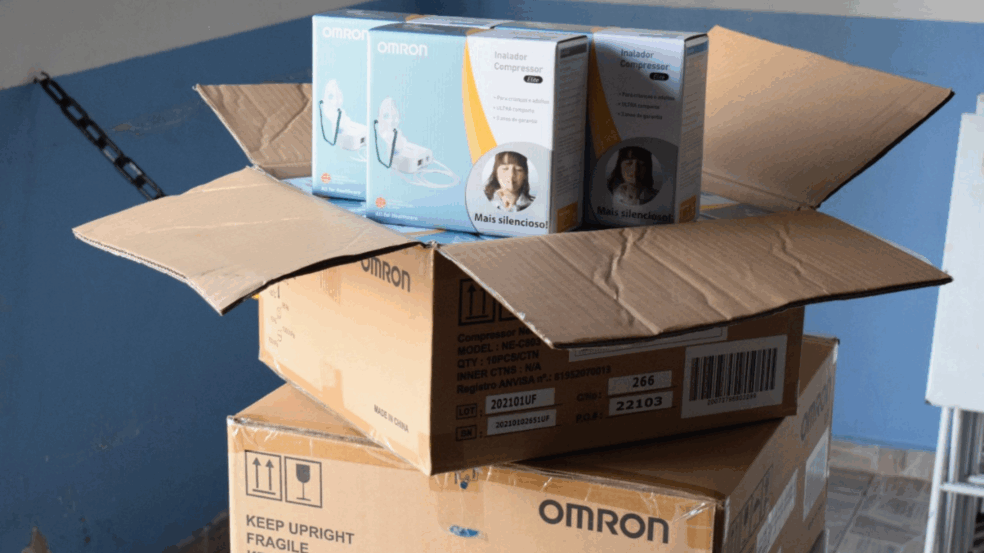 Omron doa inaladores e produtos à sete entidades sociais de Jundiaí
