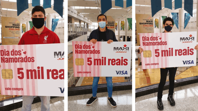 Leandro Galan Silva, Luan Cesario Reis e Luciano Pereira Freguglia (Divulgação/Maxi Shopping)