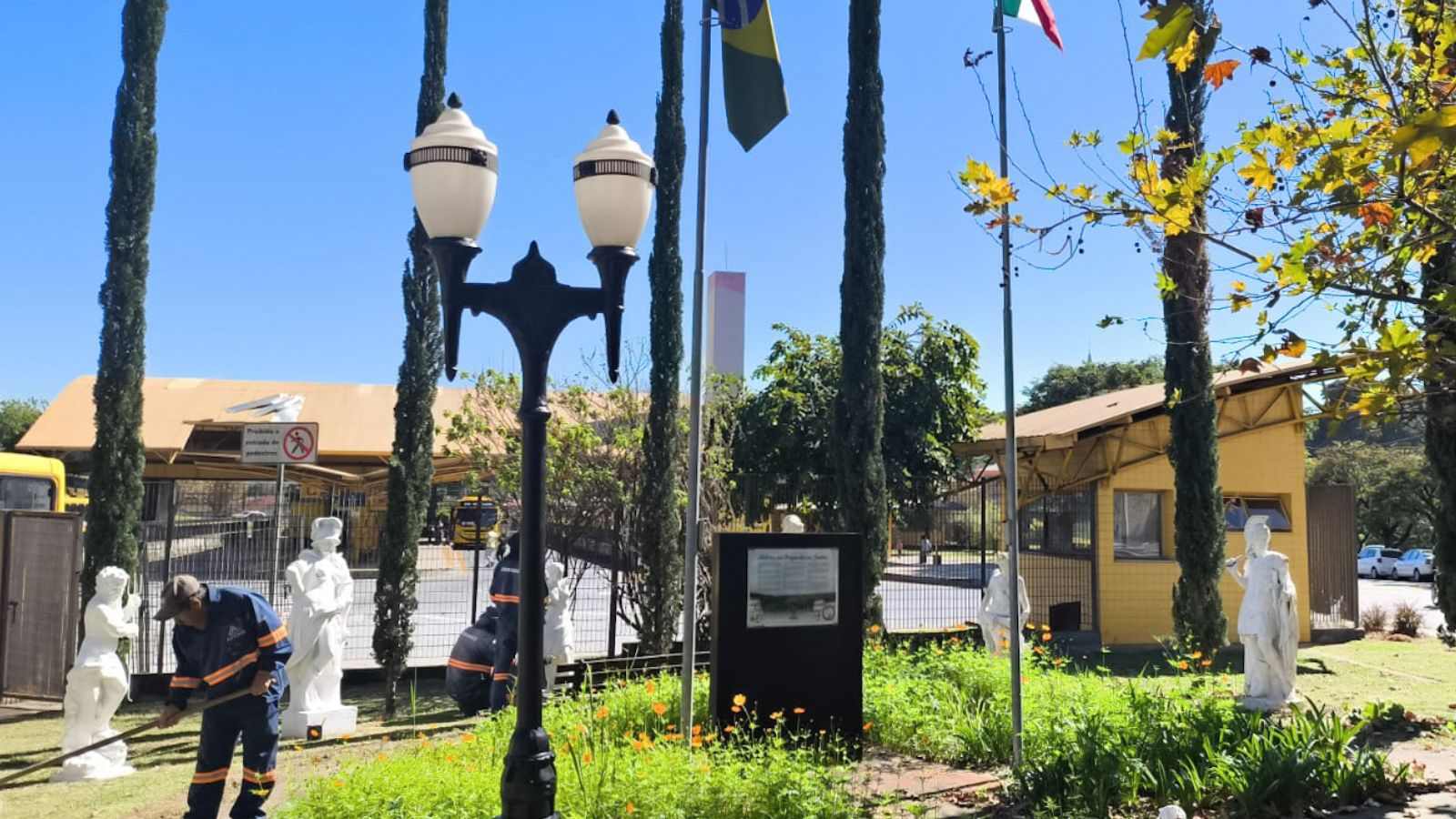 Praça Mario Magaglio, em Jundiaí.