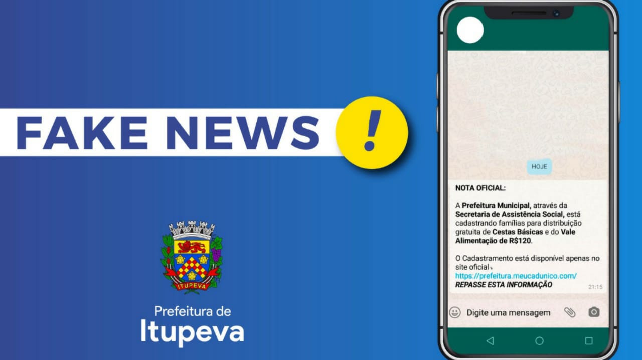 Comunicado da Prefeitura de Itupeva sobre Fake News