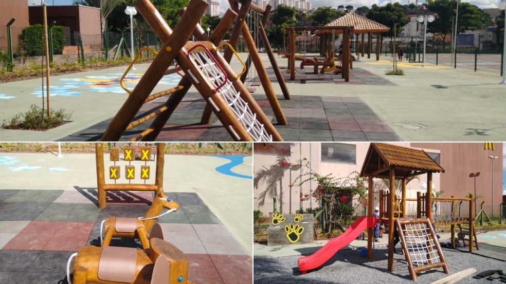 Praça fica ao lado do McDonald's (Fotos: Motoboy Xororó)