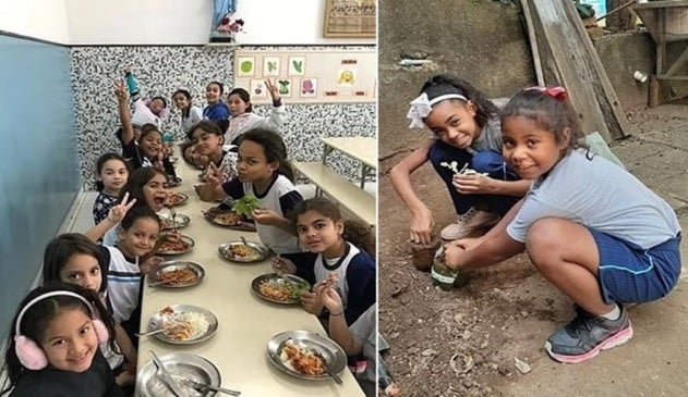 Crianças em atividades socioeducativas