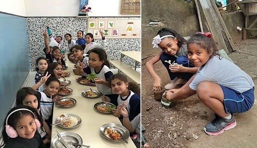 Crianças em atividades socioeducativas