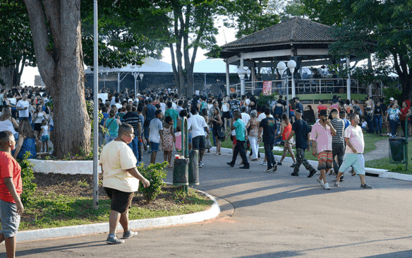 Parque da Uva cheio de visitantes
