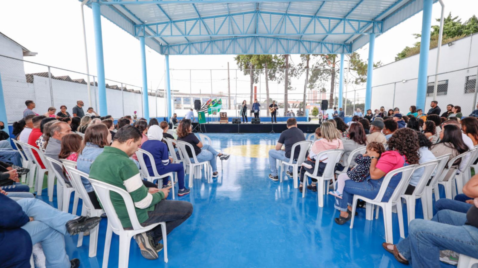Entrega de quadra coberta EMEB Luiz Bárbaro em Jundiaí