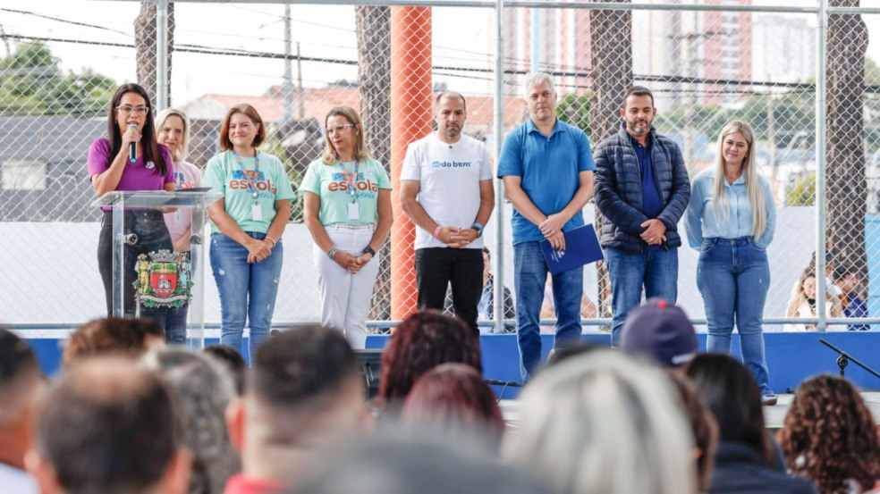 Entrega de quadra coberta EMEB Luiz Bárbaro em Jundiaí