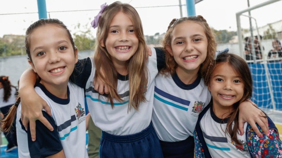 Crianças de escola municipal de Jundiaí
