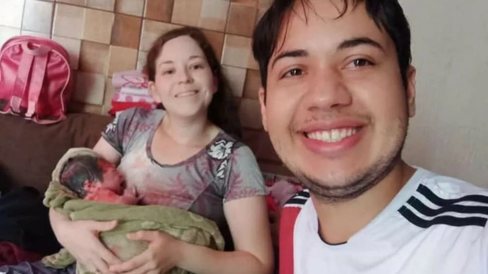 Joyce e Wesley com o filho Miguel, em Votorantim