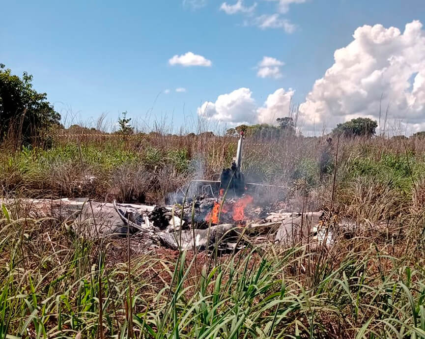 Queda de avião em Goiás. (Foto: Divulgação)