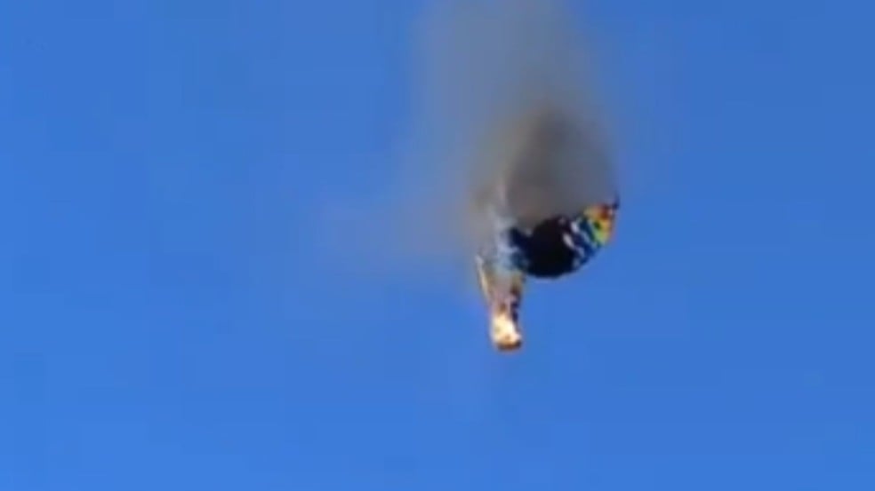 Balão caindo em Santa Catarina