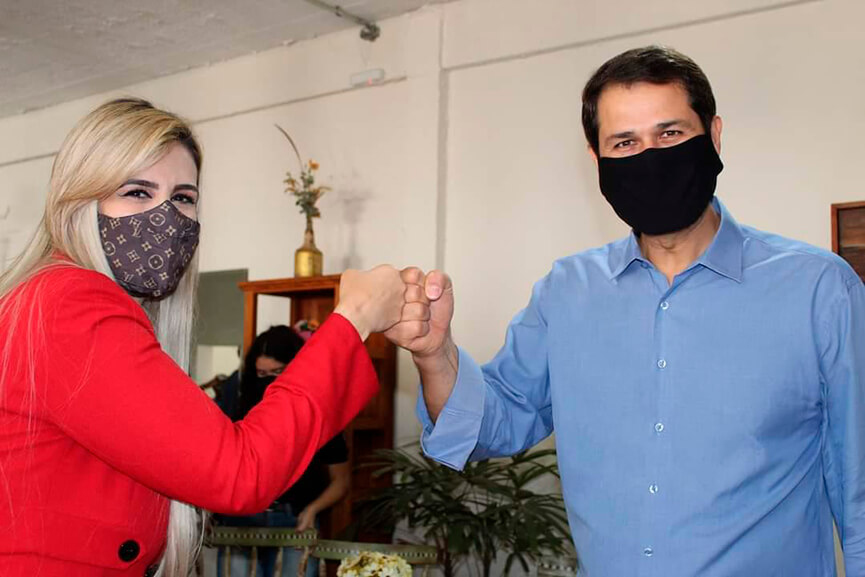 Quezia de Lucca com Luiz Fernando Machado. (Foto: Divulgação)