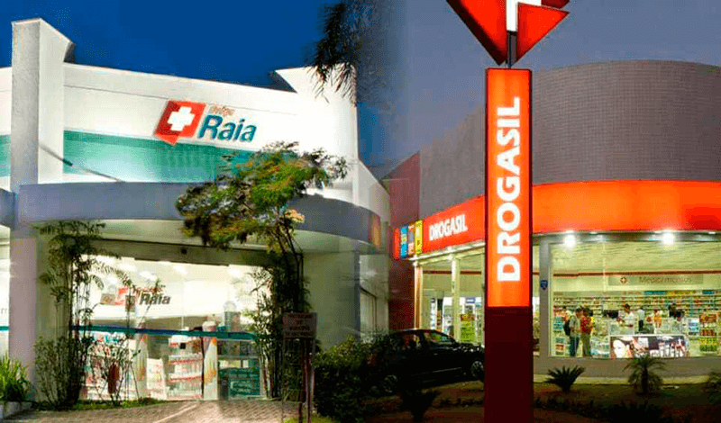 Fachadas das drogarias Raia e Drogasil Fachadas das drogarias Raia e Drogasil