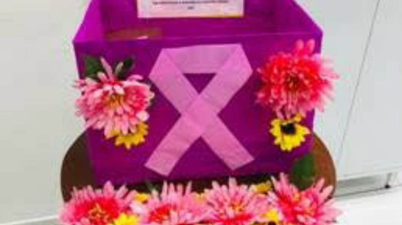 Caixa de arrecadação da campanha da Drogasil