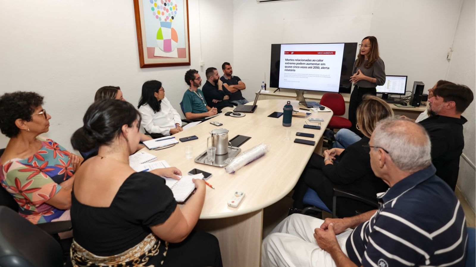 Reunião no Paço Municipal.