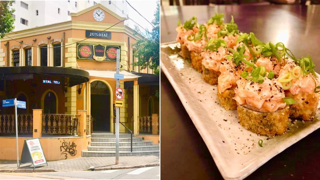 Fachada do novo endereço do Ling Ling, na rua do Retiro, ao lado de novo prato da casa
