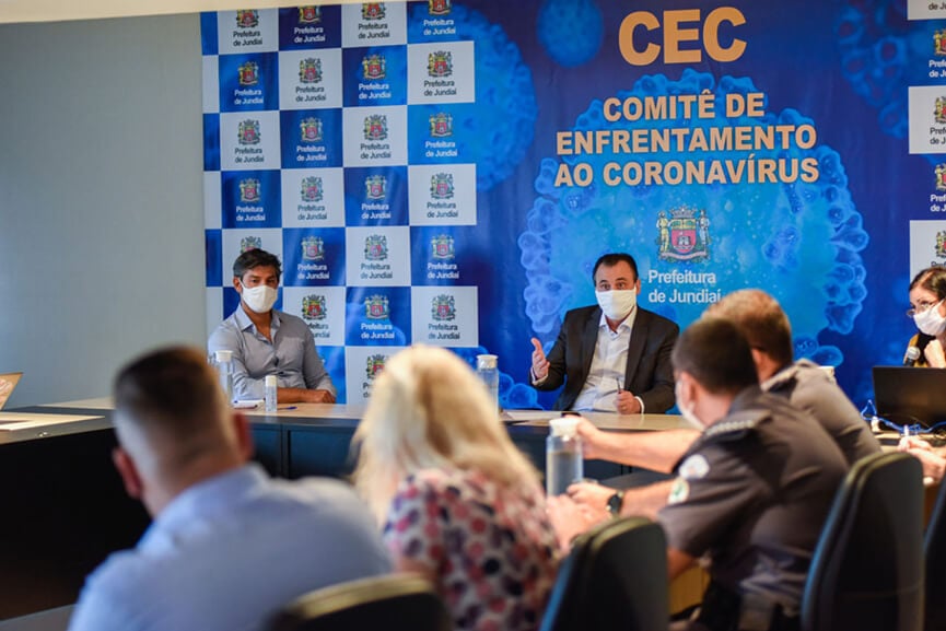 Reunião de planejamento contra aCovid-19. (Foto: Divulgação)