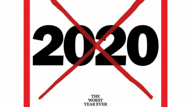 Capa da revista Time, que descreveu o ano de 2020 como 'o pior ano de todos'