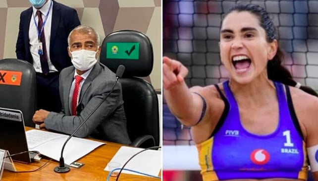 Romário e Carol Solberg. (Foto: Divulgação)