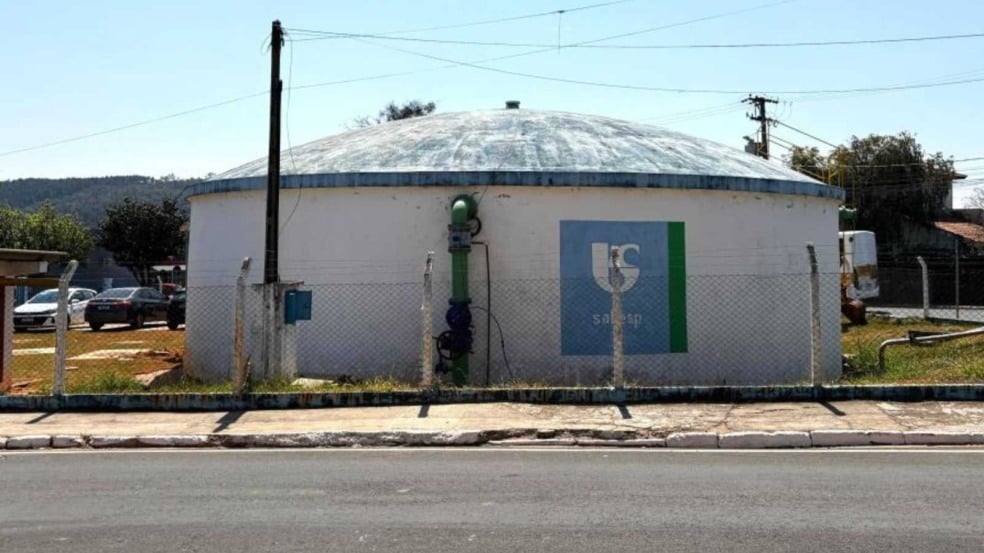 Reservatório da Sabesp em Itupeva garante abastecimento de água à população.