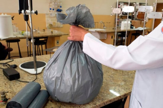 Saco de lixo da Unicamp. (Foto: Divulgação)