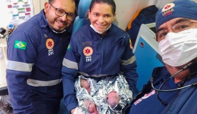 Foto da equipe do samu