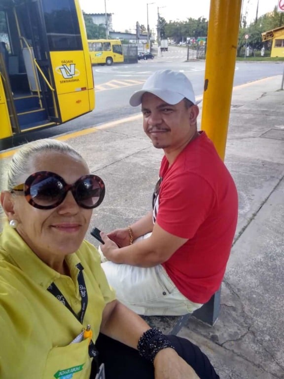 Sandra e seu marido Thalles