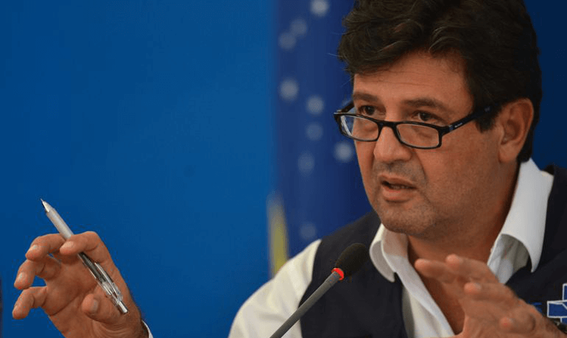 Mandetta durante coletiva de imprensa Mandetta durante coletiva de imprensa