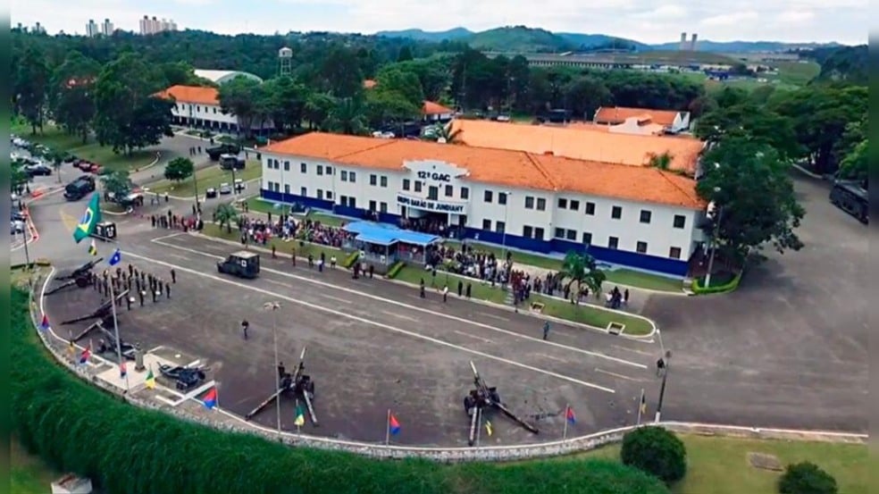 imagem aérea da sede do exército em jundiaí