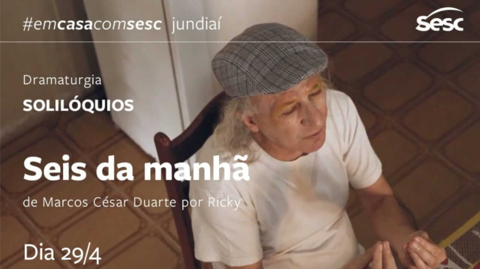 Divulgação da obra 'Seis da Manhã' pelo Sesc Jundiaí Divulgação da obra 'Seis da Manhã' pelo Sesc Jundiaí