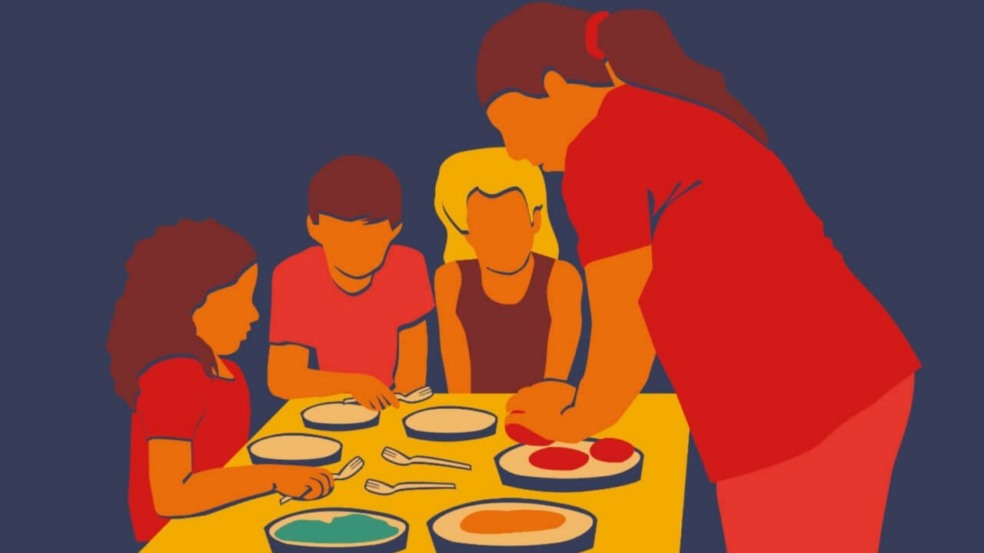 Arte de divulgação da campanha Urgente contra a Fome, do Sesc