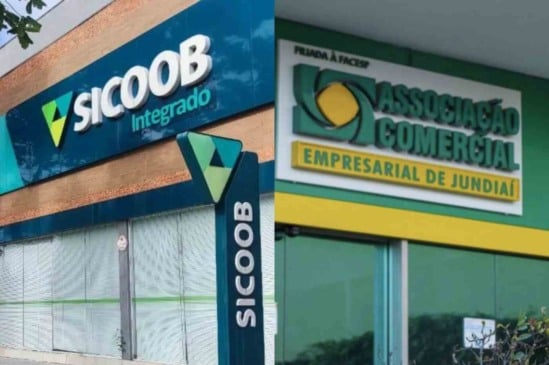 Fachadas do Sicoob Integrado e da ACE Jundiaí, parceiras na Campanha do Agasalho 2024 em Jundiaí