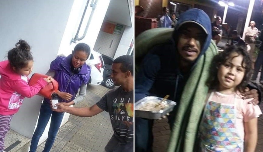 Foto de criança com homem