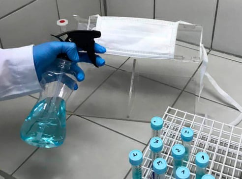 Spray contra o novo coronavírus. (Foto: Divulgação/Unicamp)