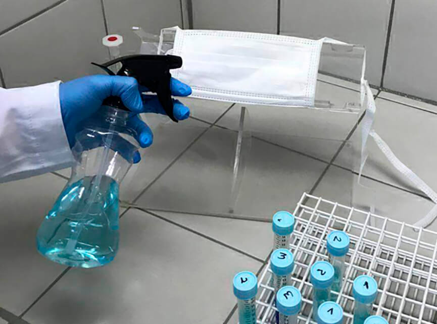 Spray contra o novo coronavírus. (Foto: Divulgação/Unicamp)