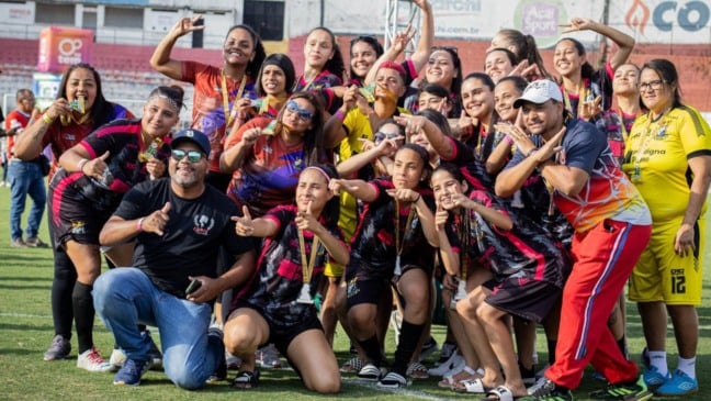 Time de futebol feminino.