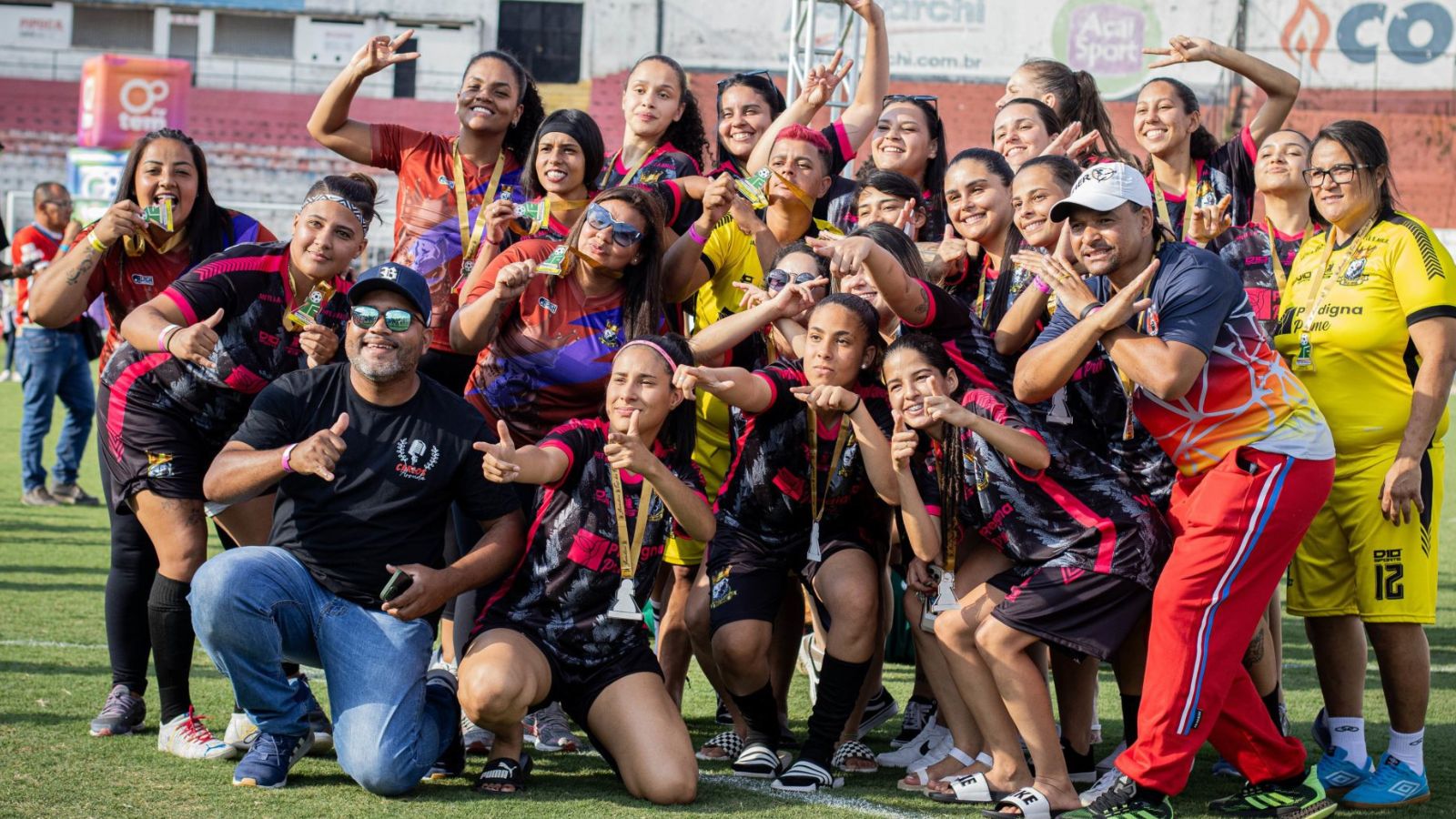 Time de futebol feminino.