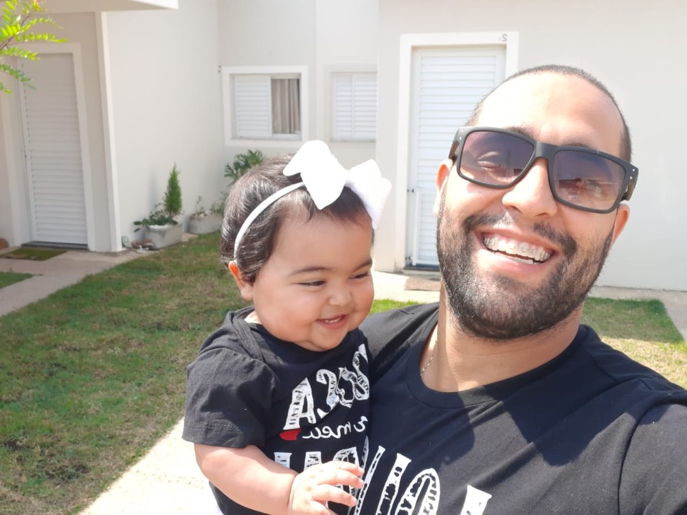 Flávio com a filha Sophia