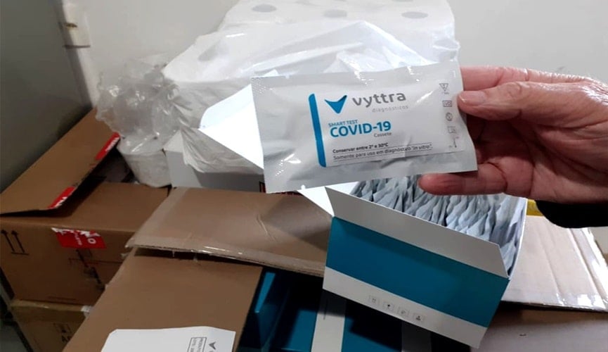 Foto de teste de Covid-19