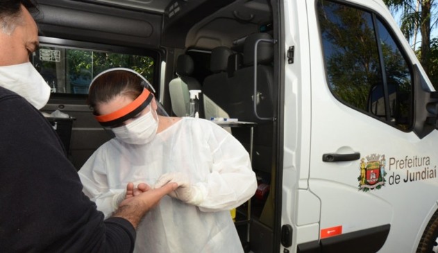 Foto de testes em van