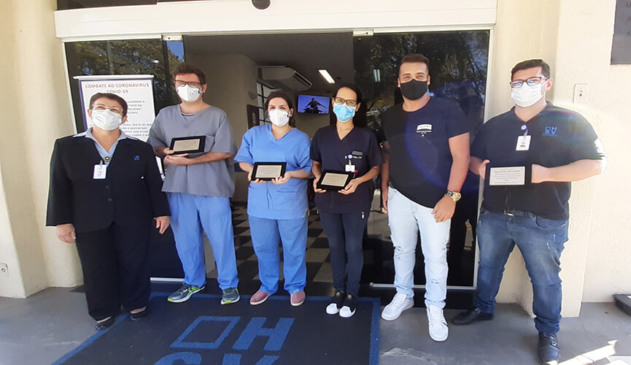 Tiago Silso das Neves compareceu no hospital esta semana para agradecer. Foto: (Divulgação/HSV)