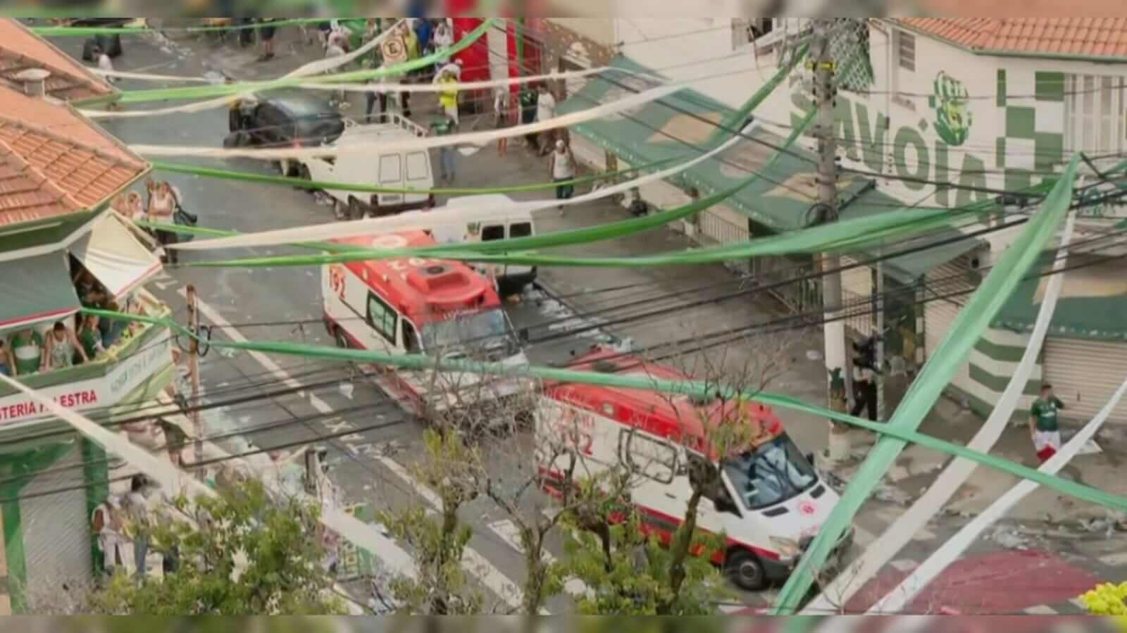 Confusão em volta do estádio Allianz, depois do palmeiras perder o mundial