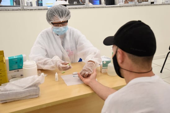 Teste Covid-19 em Jundiaí. (Foto: Divulgação)