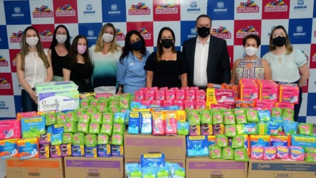 Fundo Social de Jundiaí recebe doações de absorventes descartáveis