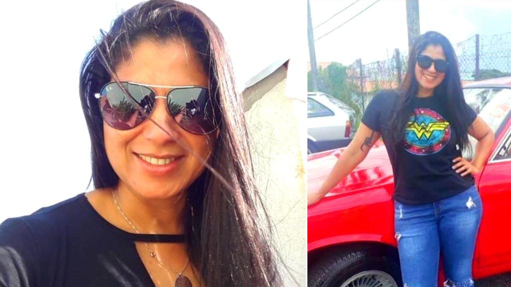 montagem com duas fotos da vítima, Adriana Aparecida da Silva